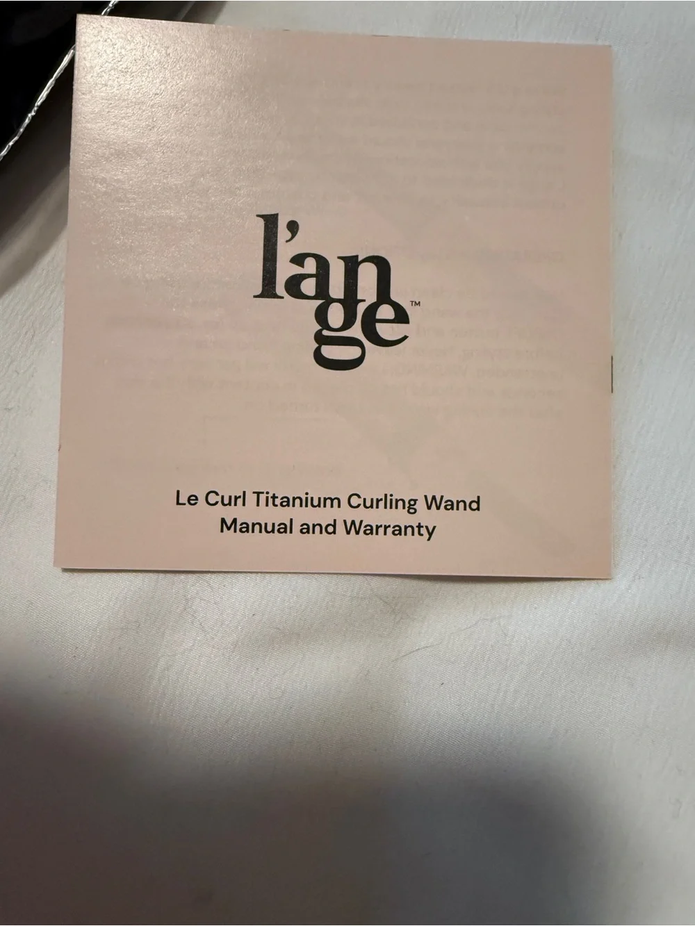 L’ange Le Curl 25mm Titanium Curling Wand Blush w/ Box & Glove